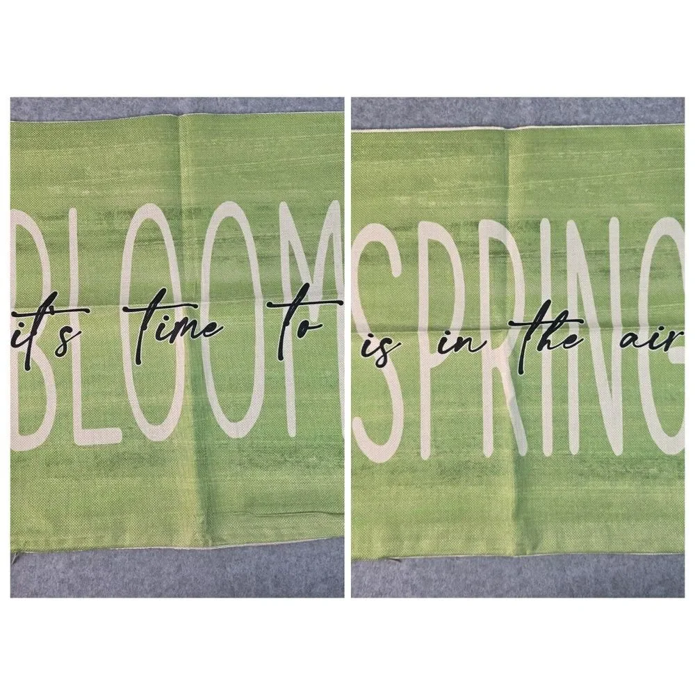 Spring Blossoms Throw Pillow Cases Covers 18in Lot of 2 Green Indoor Outdoor
